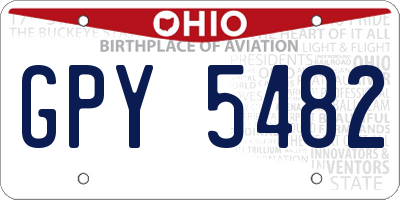 OH license plate GPY5482