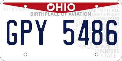 OH license plate GPY5486