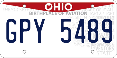 OH license plate GPY5489