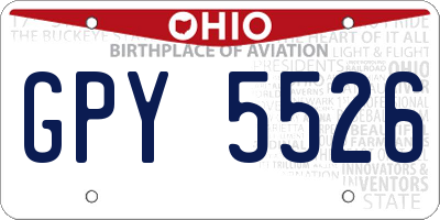 OH license plate GPY5526