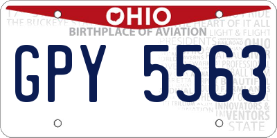 OH license plate GPY5563