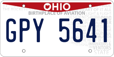 OH license plate GPY5641