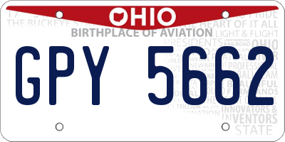 OH license plate GPY5662