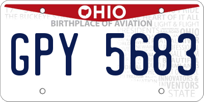 OH license plate GPY5683