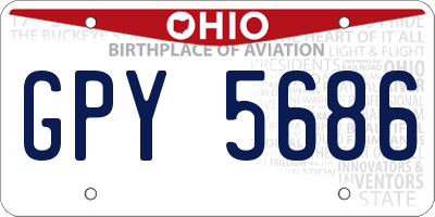 OH license plate GPY5686