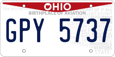 OH license plate GPY5737