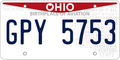 OH license plate GPY5753