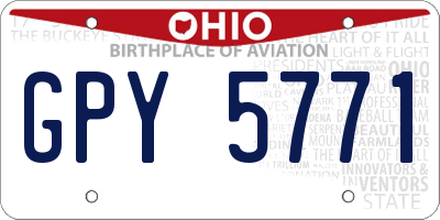 OH license plate GPY5771
