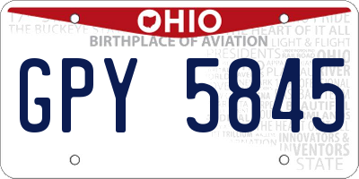 OH license plate GPY5845