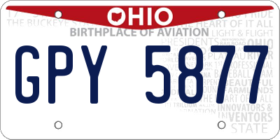 OH license plate GPY5877