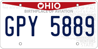 OH license plate GPY5889