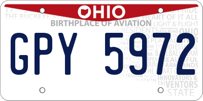 OH license plate GPY5972