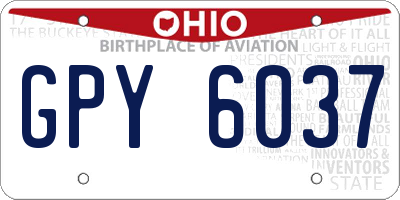 OH license plate GPY6037