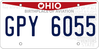 OH license plate GPY6055