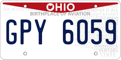 OH license plate GPY6059
