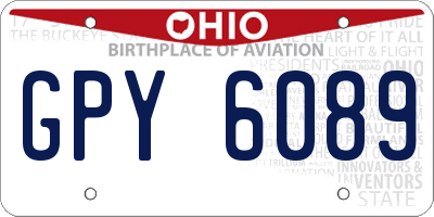 OH license plate GPY6089