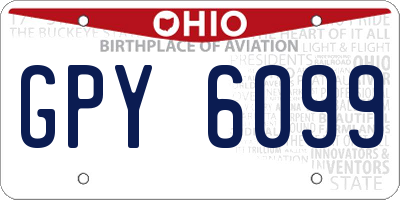OH license plate GPY6099