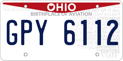 OH license plate GPY6112