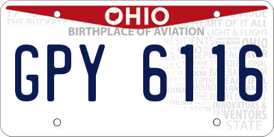 OH license plate GPY6116