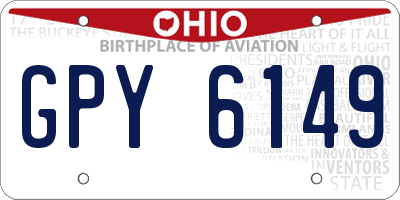 OH license plate GPY6149