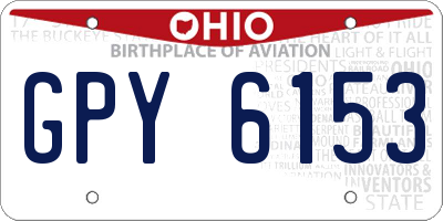 OH license plate GPY6153