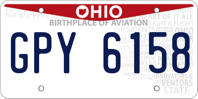 OH license plate GPY6158