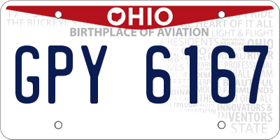 OH license plate GPY6167