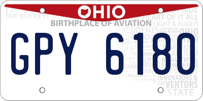 OH license plate GPY6180