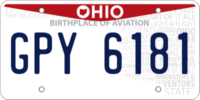 OH license plate GPY6181