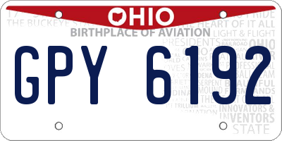 OH license plate GPY6192