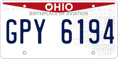 OH license plate GPY6194