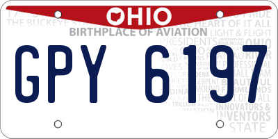 OH license plate GPY6197