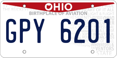 OH license plate GPY6201
