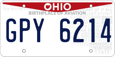 OH license plate GPY6214
