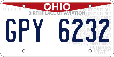 OH license plate GPY6232