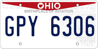 OH license plate GPY6306
