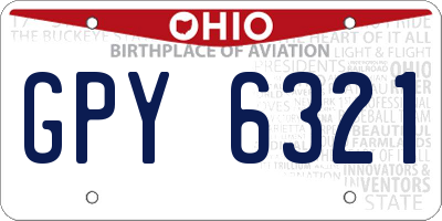 OH license plate GPY6321