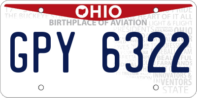 OH license plate GPY6322