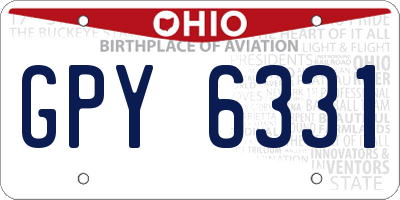 OH license plate GPY6331