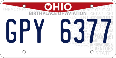 OH license plate GPY6377