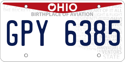 OH license plate GPY6385