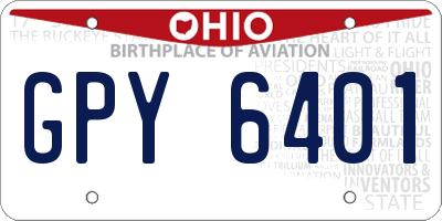 OH license plate GPY6401