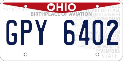 OH license plate GPY6402