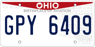 OH license plate GPY6409