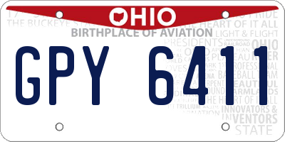 OH license plate GPY6411