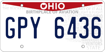 OH license plate GPY6436