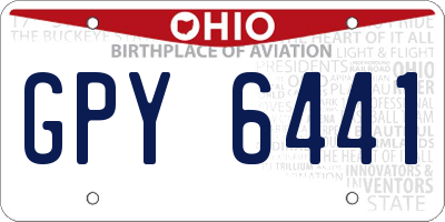 OH license plate GPY6441