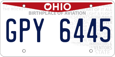 OH license plate GPY6445