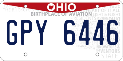 OH license plate GPY6446
