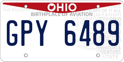 OH license plate GPY6489
